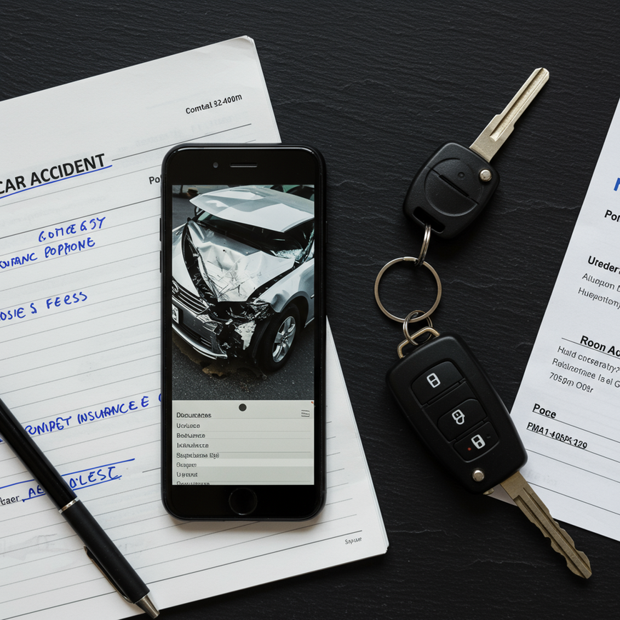 To visually represent the crucial first steps a passenger should take to document the scene and gather information for their claim.